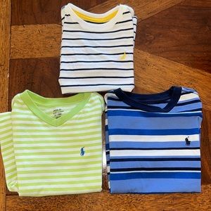 Little boys size 4T t-shirts- two Polo and one Nautica- wore once